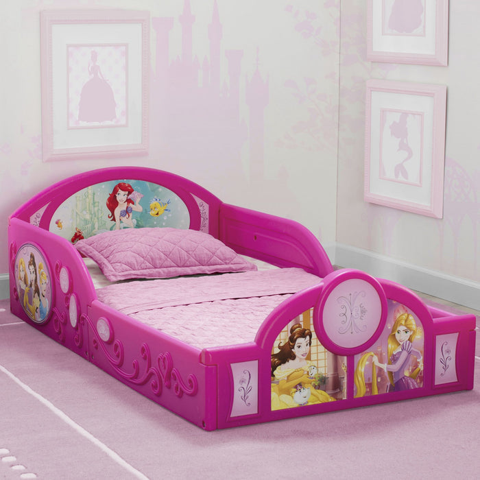 Princess Deluxe Toddler Bed with Attached Guardrails Disney Princess (1034)