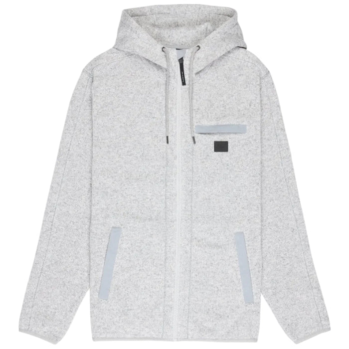 Quiksilver Keller Outdoor Zip Fleece Hoodie - Light Grey Heather