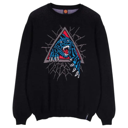 Santa Cruz Natas Panther Knit Crew - Black