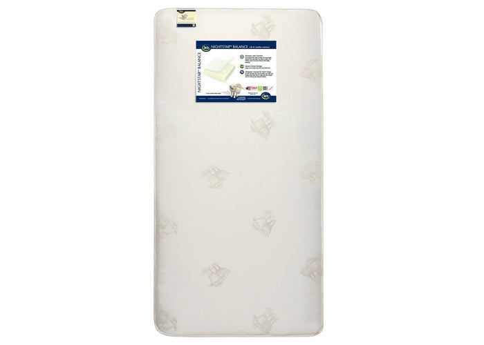 Serta Nightstarâ„¢ Balance Extra Firm Crib & Toddler Mattress, Front View, a4a No Color (NO)
