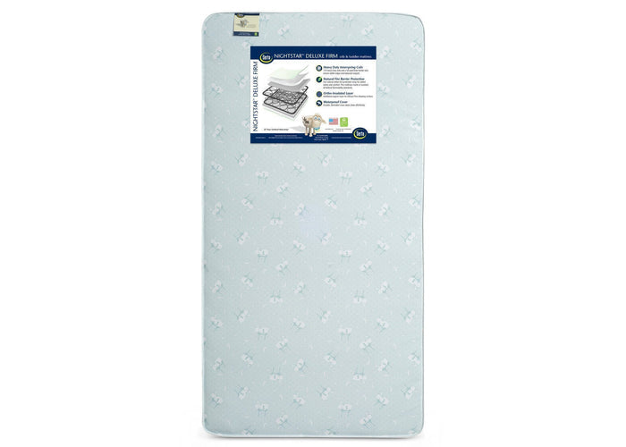 Serta Nightstarâ„¢ Deluxe Firm Crib & Toddler Mattress Front View a4a