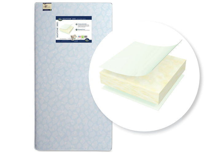 Serta Nightstarâ„¢ Skies Crib & Toddler Mattress Front View a1a No Color (NO)