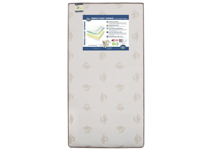 Serta Perfect Start Supreme Crib & Toddler Mattress, Front View, a3a No Color (NO)