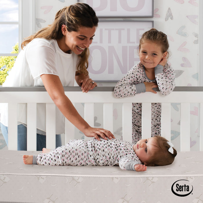 Serta SleepTrue 4-Inch Mini Crib Mattress, Lifestyle View
