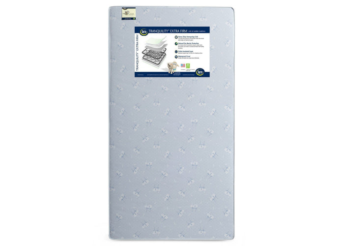 Serta Tranquility Extra Firm Crib & Toddler Mattress Front View a3a No Color (NO)