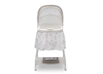 Little Folks Willow (2162) Silent Auto Gliding Bassinet by Delta Children, Front Silo View