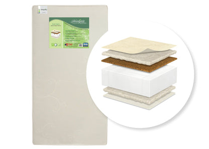 Simmons Kids BeautySleep Naturally Bright Nights Crib & Toddler Mattress, Front View, a2a