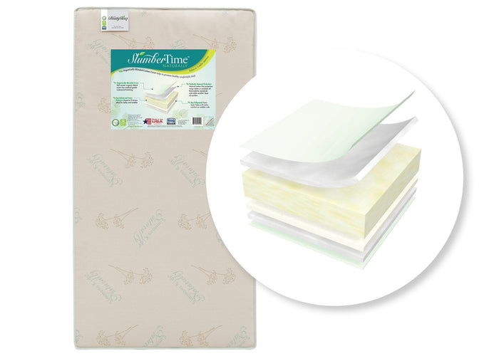 Simmons Kids Naturally 2 'n' 1 Convertible Mattress Left View a2a No Color (NO)
