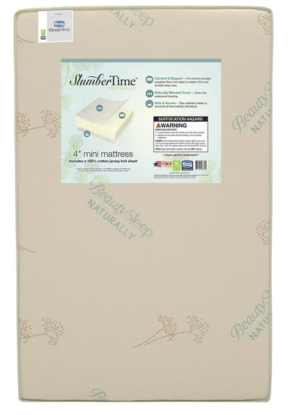 SlumberTime Naturally 4-Inch Mini Crib Mattress