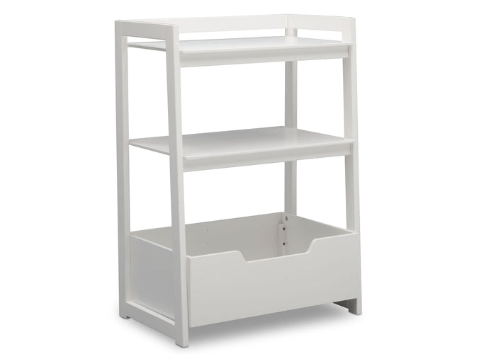 Delta Children Bianca White (130) Gateway Small Laddershelf (W101452), Right Facing Silo, b2b