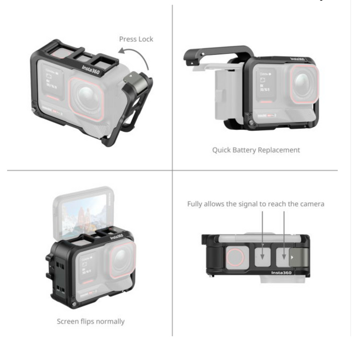 SmallRig 5000 Multifuncional Action Camera Cage For Insta360 Ace Pro/Ace Pro 2