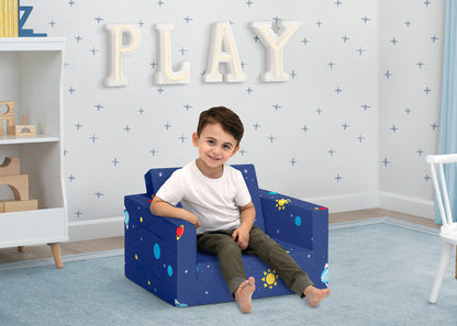 Spaceship Cozee Flip Out Chair - 2-in-1 Convertible Chair to Lounger for Kids Spaceship (5064)