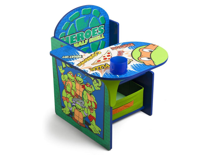 Delta Children Ninja Turtles Chair Desk with Storage Bin Right Side View a1a Ninja Turtles (1117)
