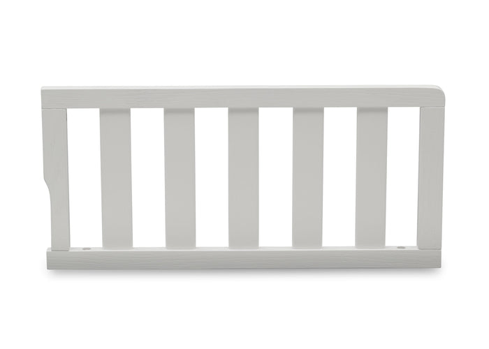 Delta Children Textured White (1349) Toddler Guardrail W0061, Front Silo View
