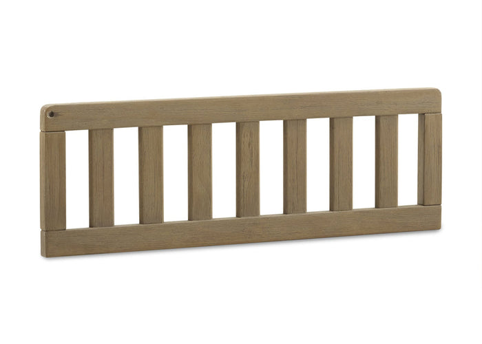 Wooden baby crib rail on a white background