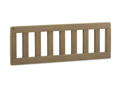 Wooden baby crib rail on a white background