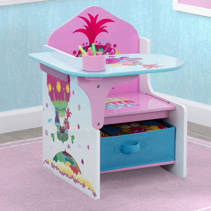 Delta Children Trolls World Tour (1177) Chair Desk with Storage Bin