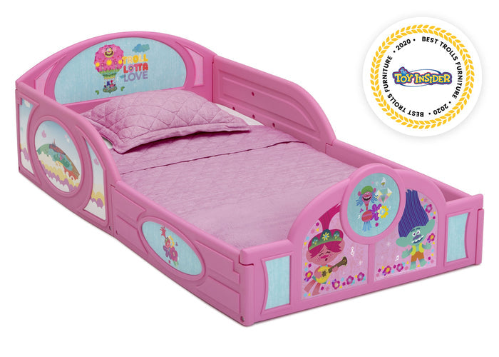 Delta Children Trolls World Tour 1177 Plastic Sleep and Play Toddler Bed, Right Silo View