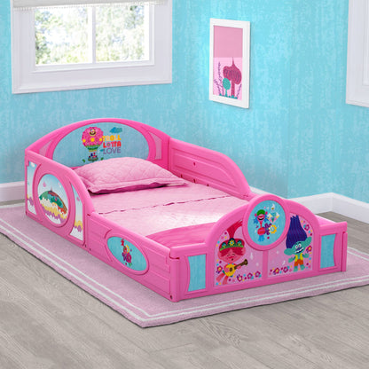 Delta Children Trolls World Tour (1177) Plastic Sleep and Play Toddler Bed