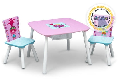 Delta Children Trolls World Tour 1177 Table and Chair Set with Storage, Right Silo View