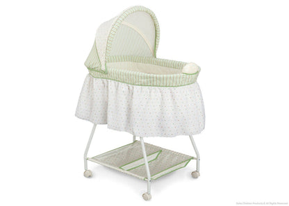 Delta Children Scarborough White (110) Ultimate Sweet Beginnings Bassinet, Side View h1h